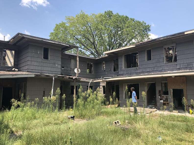 Abandoned apartment complex